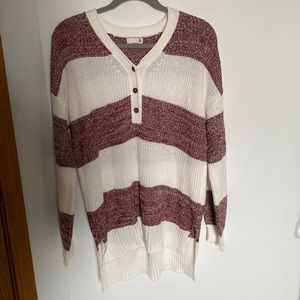 Longer length sweater by SO. Size medium. Super cute and comfy